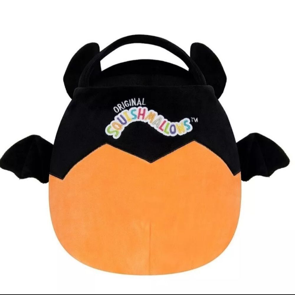 NWT Squishmallows Emily the Bat Halloween Plush Treat Pail 12" Candy Bucket - Picture 2 of 4
